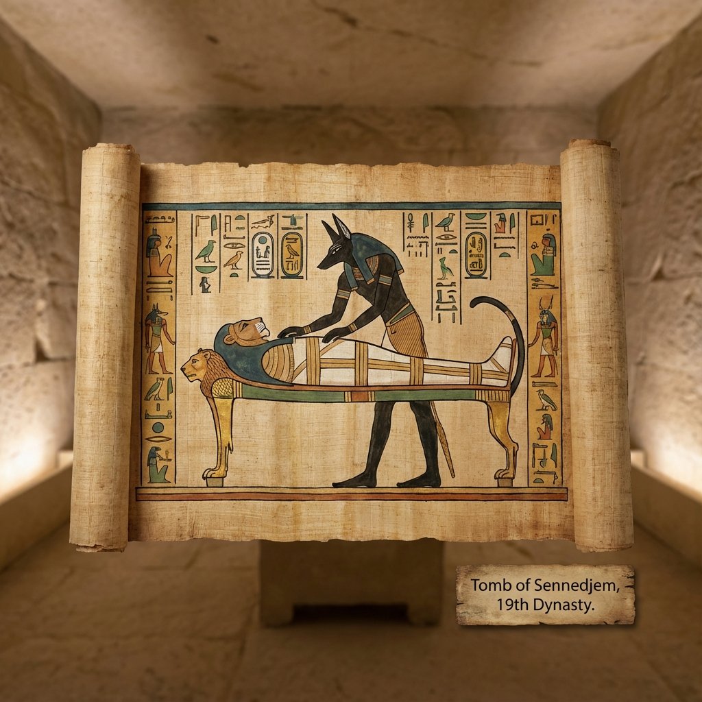 Anubis Tending the Mummy