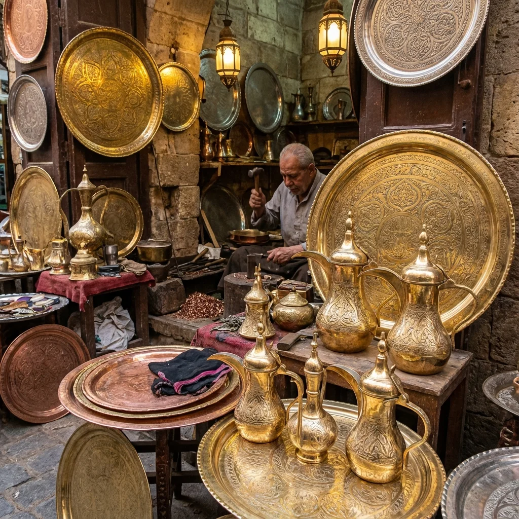 Exquisite Egyptian Copper and Brass Metalwork